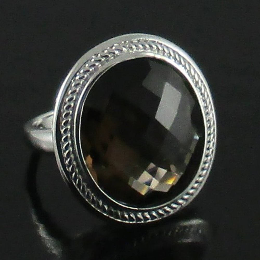 Sally C. Treasures 9.1ct Smoky Quartz Ring